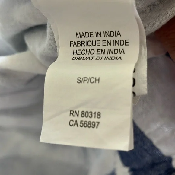 Lucky‎ Brand Blue & White Stripe Off Shoulder Mini Dress 100% Cotton Sz S- EUC - Picture 8 of 10